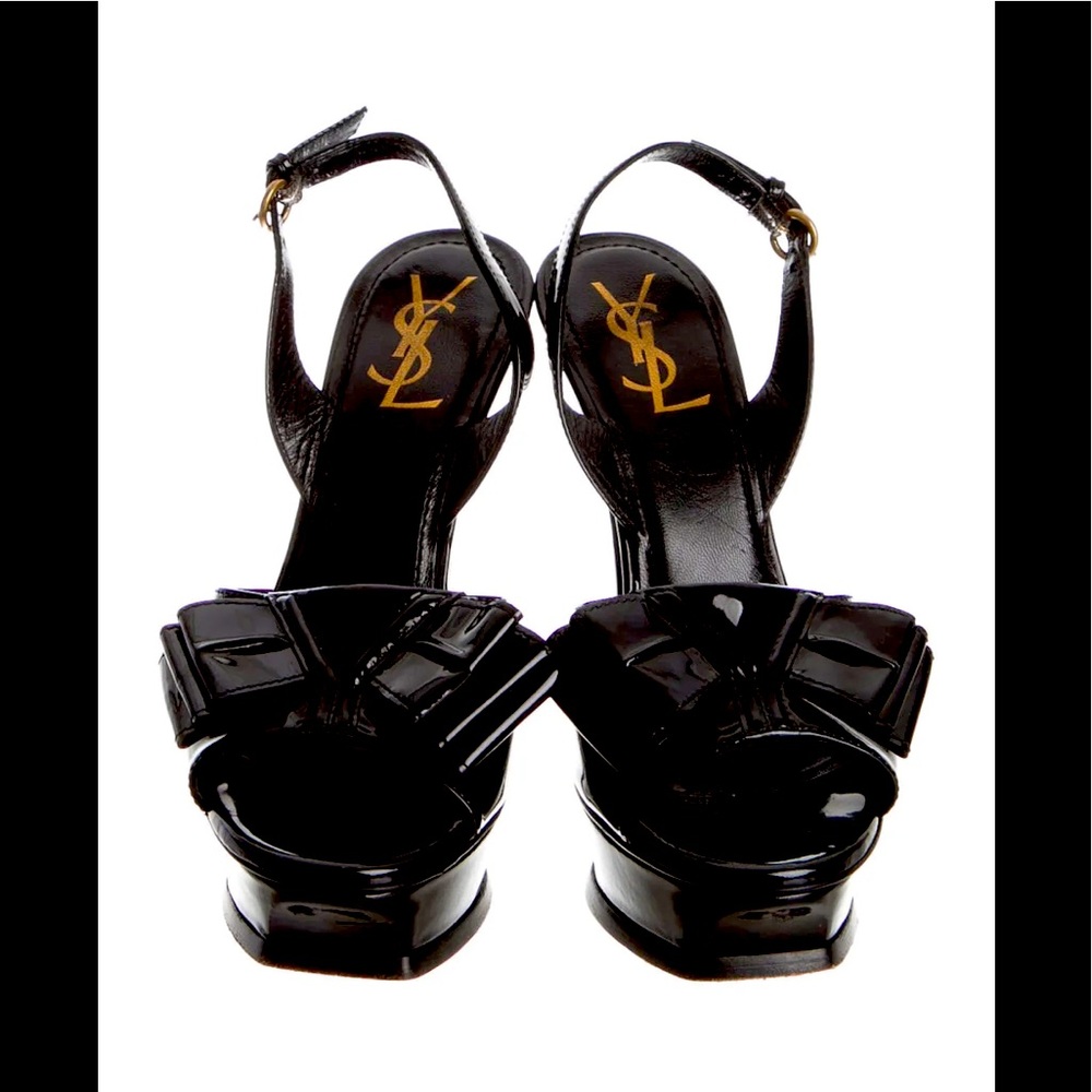 YVES SAINT LAURENT Patent Leather Sandals